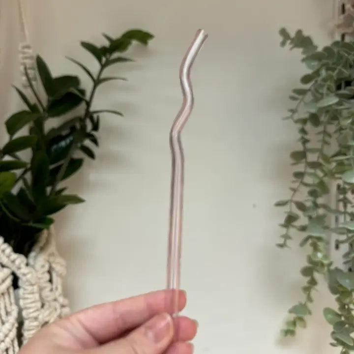 WAVY GLASS STRAW