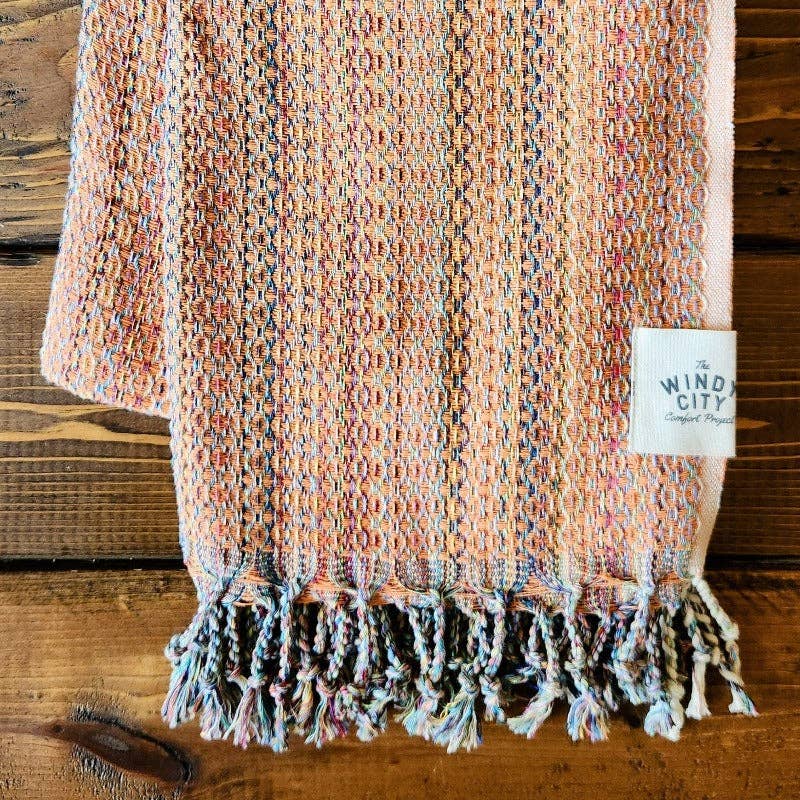 FALL HOMEMADE TURKISH BLANKET - RAINBOW ORANGE
