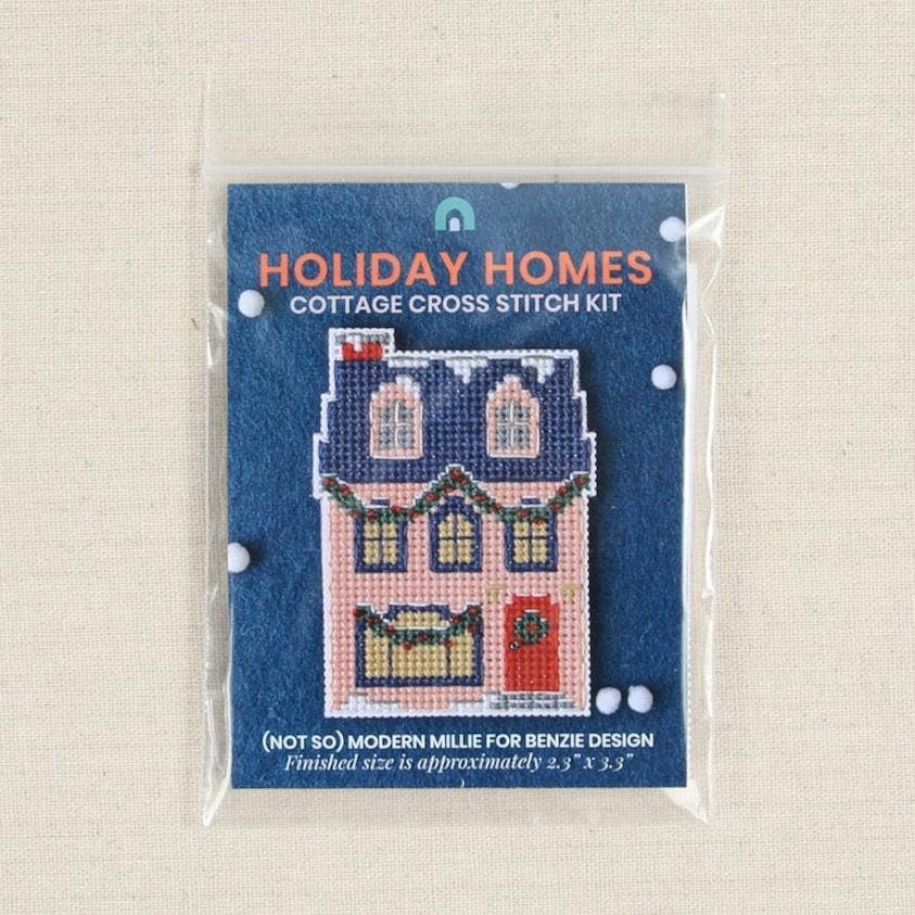 HOLIDAY HOMES COTTAGE CROSS STITCH KIT