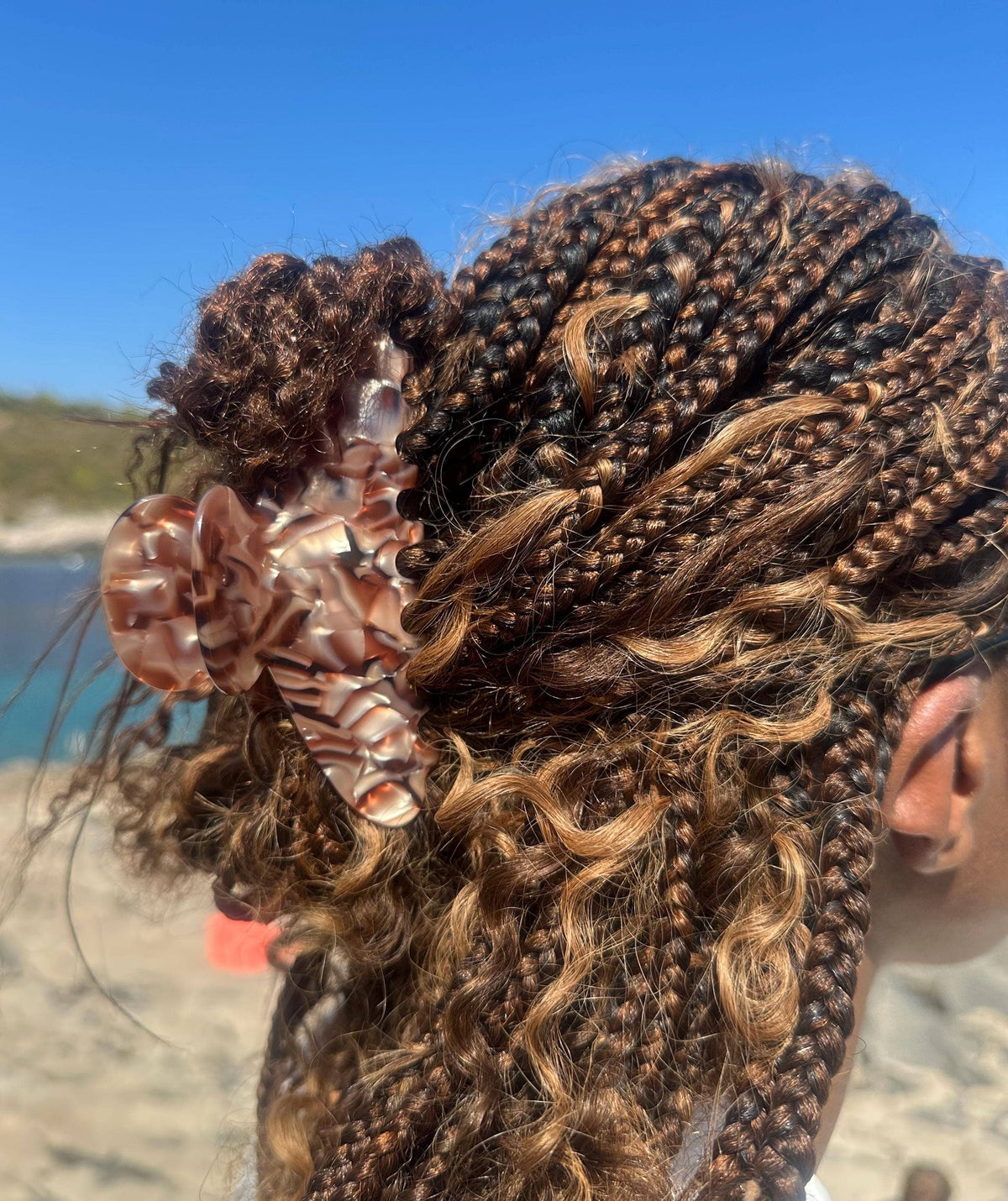 HAIR GLAW - LARGE BROWN MOCHA SWIRL