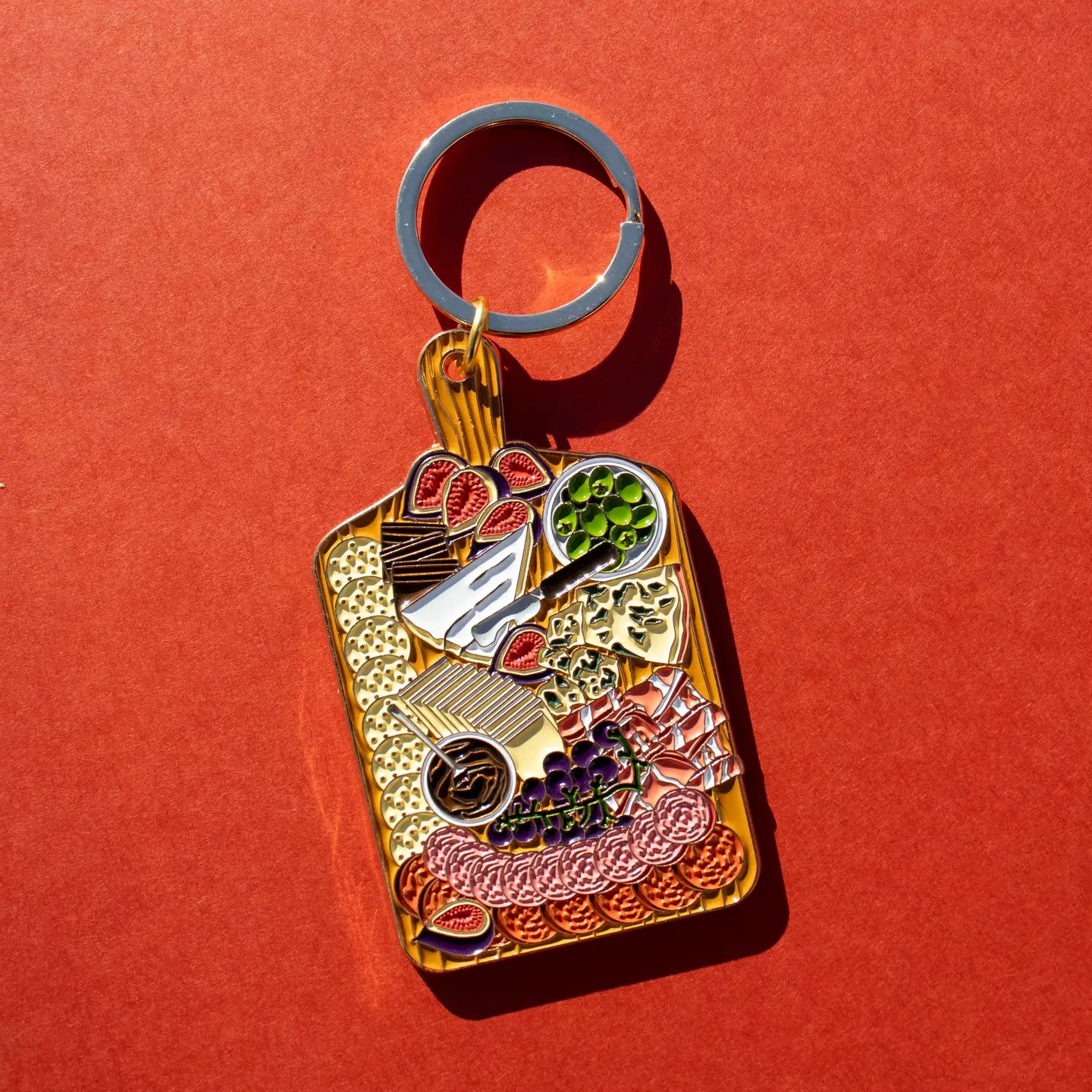 CHARCUTERIE AND CHEESE BOARD KEYCHAIN