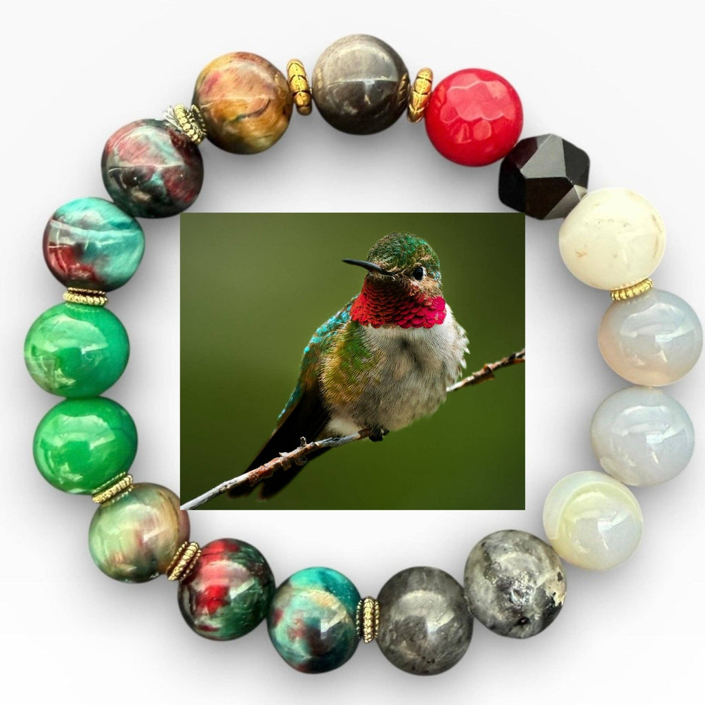 RUBY-THROATED HUMMBIRD BRACELET