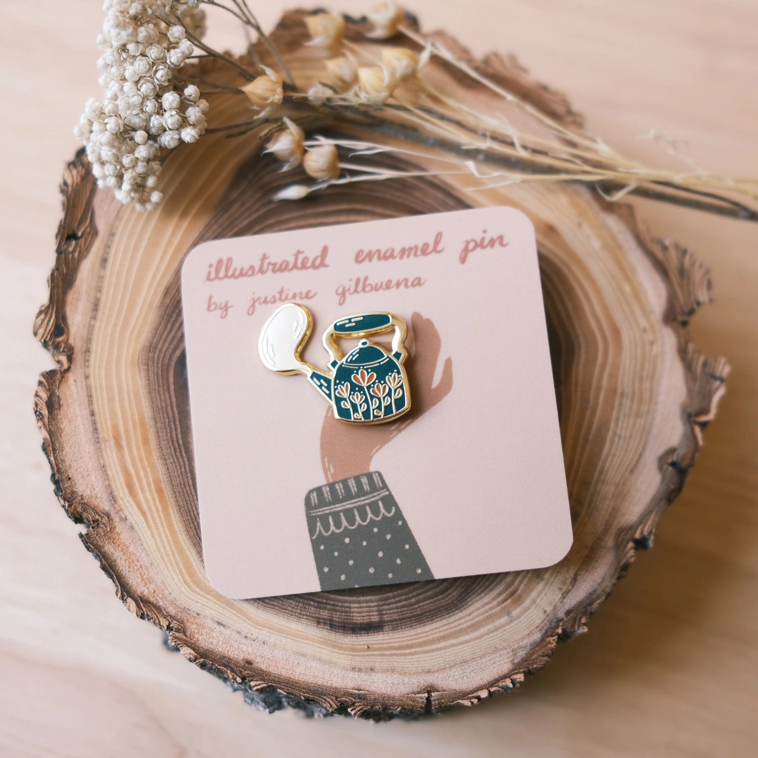 TEA KETTLE ENAMEL PIN