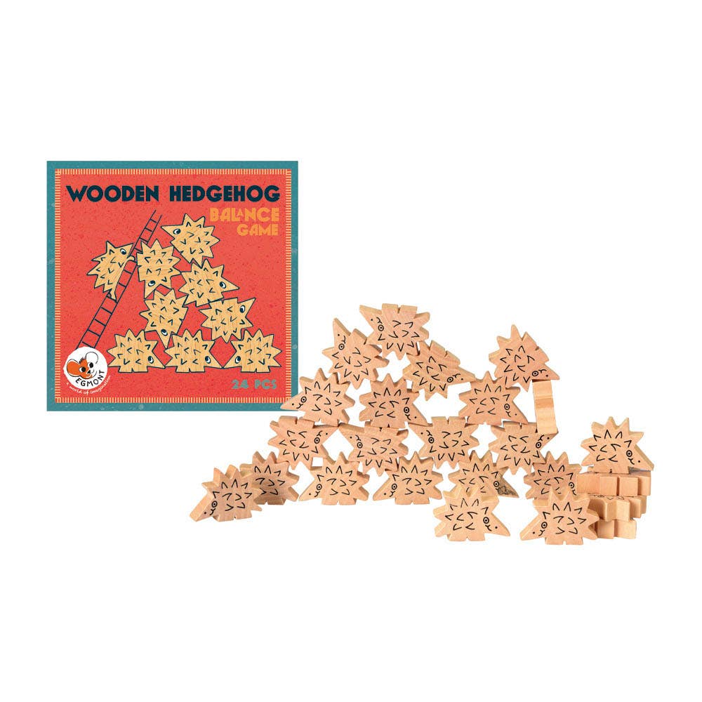 WOODEN HEDGEHOG BALANCE GAME