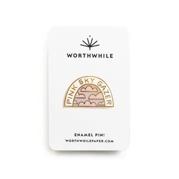 PINK SKY GAZER ENAMEL PIN