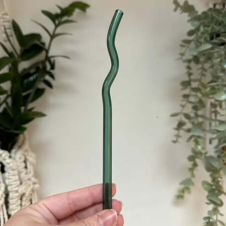WAVY GLASS STRAW