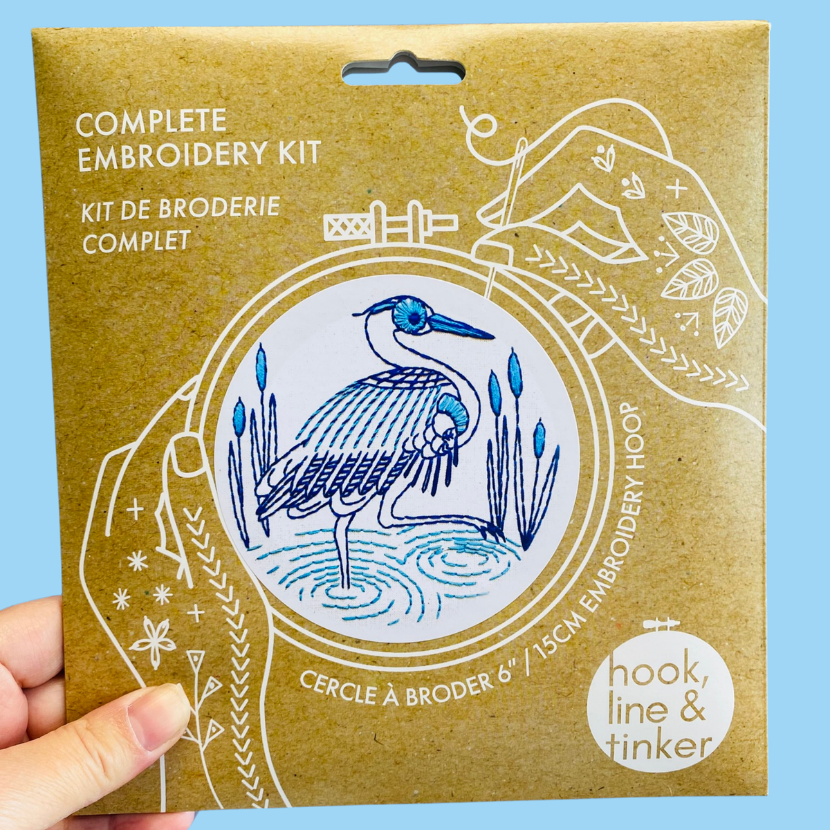 BLUE HERON EMBROIDERY KIT