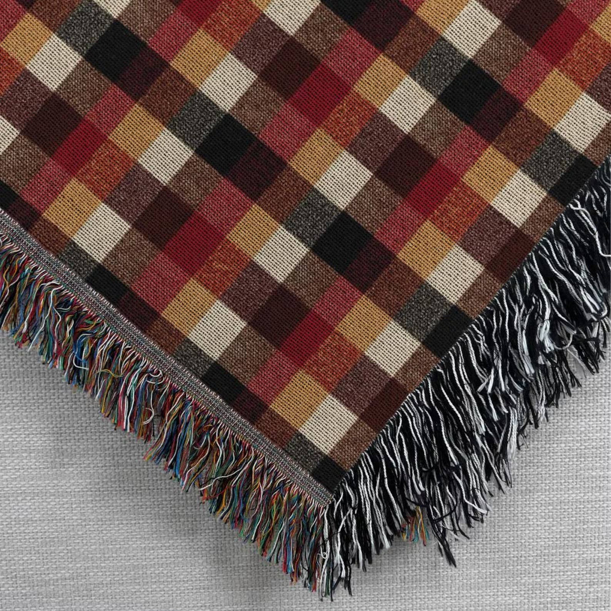 WOVEN THROW BLANKET - FALL PLAID