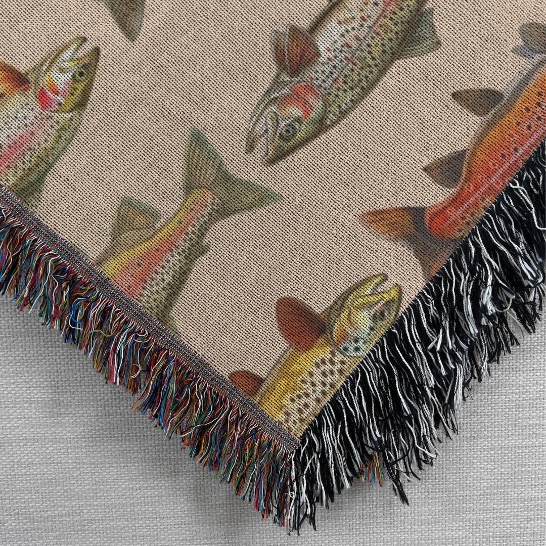 LAKE HOUSE WOVEN BLANKET - RAINBOW TROUT