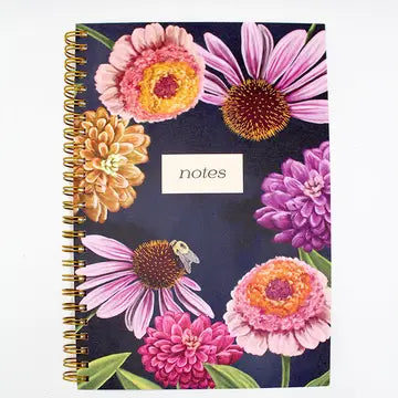 FLORAL SPIRAL JOURNAL NOTEBOOK