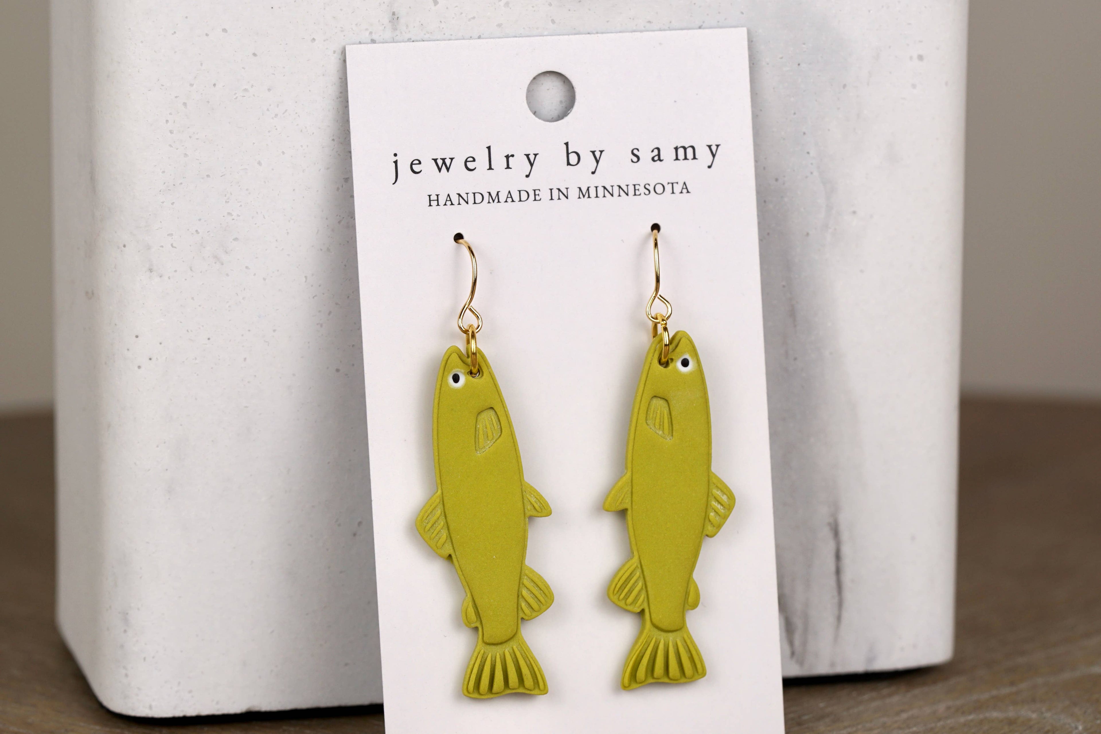 WALLEYE TROUT FISH EARRINGS