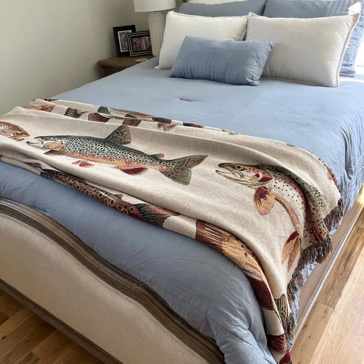 LAKE HOUSE WOVEN BLANKET - RAINBOW TROUT