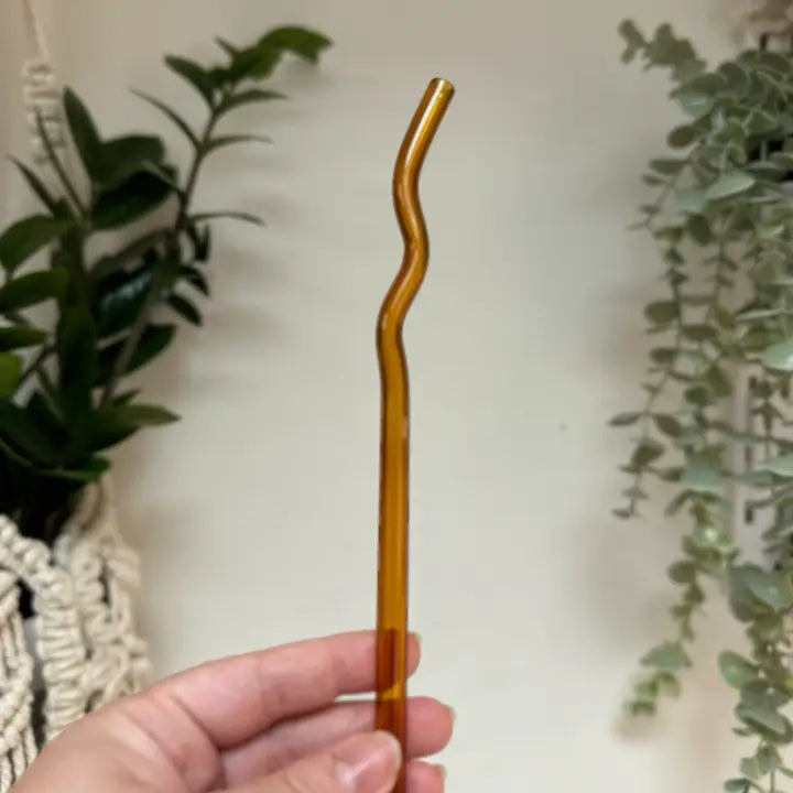 WAVY GLASS STRAW