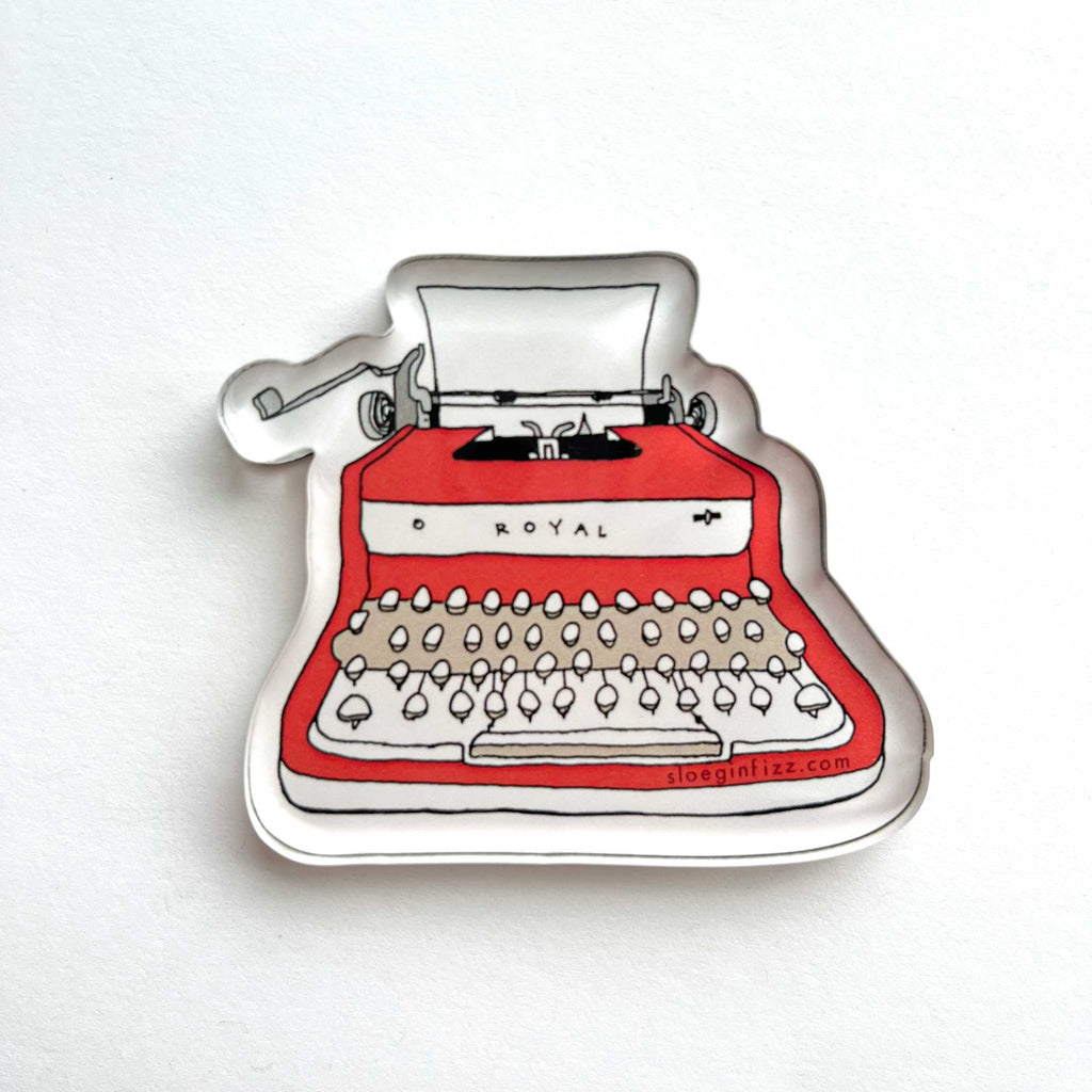 RED ROYAL TYPEWRITER REFRIGERATOR MAGNET