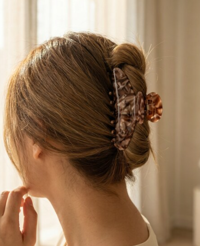 HAIR GLAW - LARGE BROWN MOCHA SWIRL