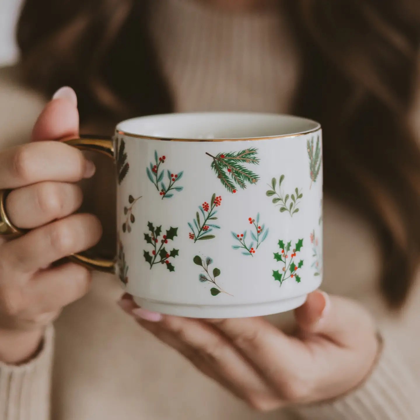 HOLIDAY GREENERY COFFEE MUG