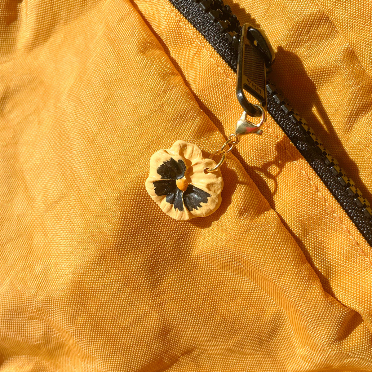BAG CHARM: YELLOW PANSY