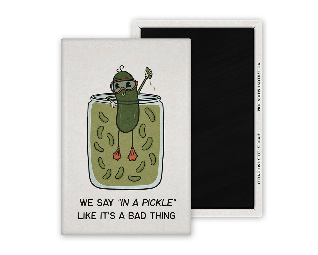 IN A PICKLE ILLUSTRATED MAGNET
