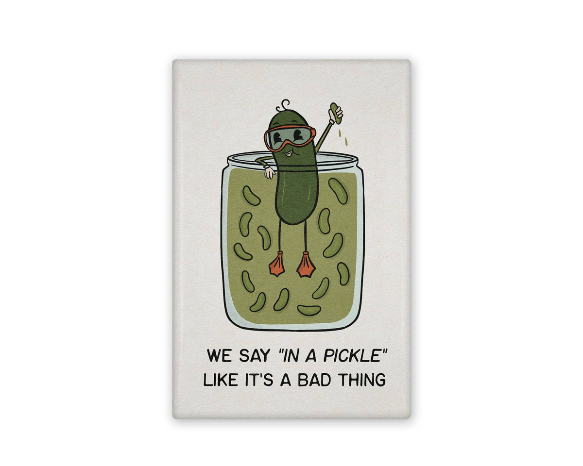 IN A PICKLE ILLUSTRATED MAGNET
