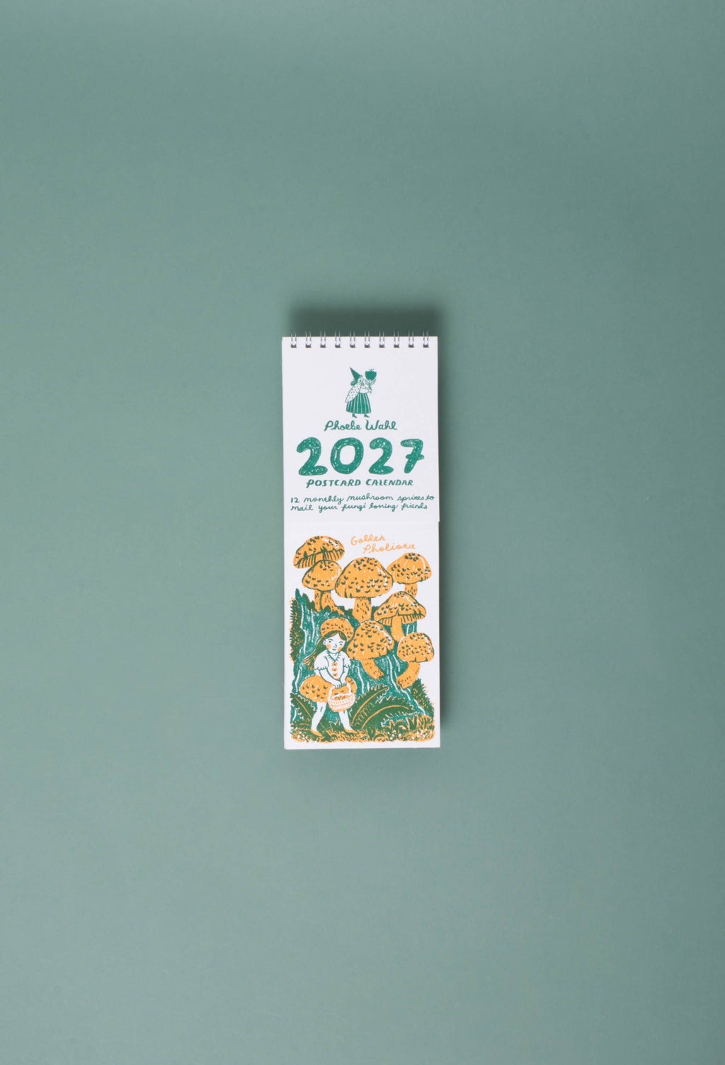 2027 GNOMES & MUSHROOMS POSTCARD PHOEBE WALL WALL CALENDAR