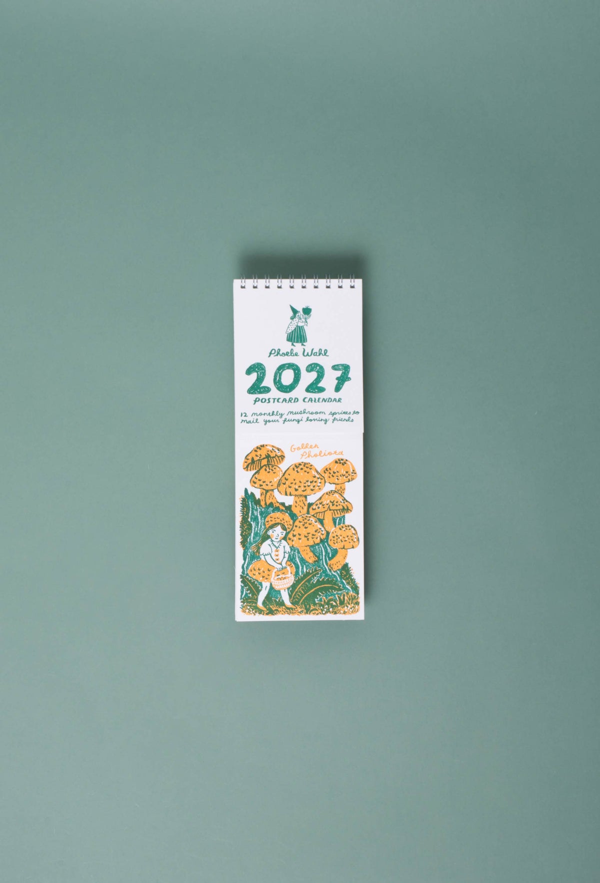 2027 GNOMES & MUSHROOMS POSTCARD PHOEBE WALL WALL CALENDAR