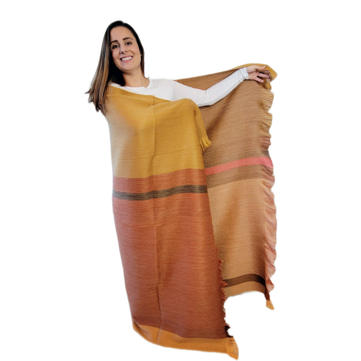 JUNCO - REVERSIBLE ALPACA WOOL THROW BLANKET