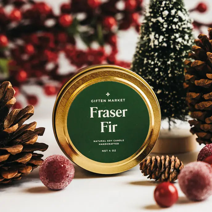 GIFTEN MARKET 4OZ TIN CANDLES