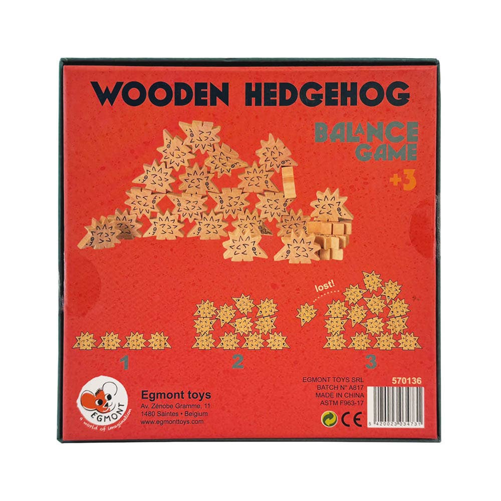 WOODEN HEDGEHOG BALANCE GAME