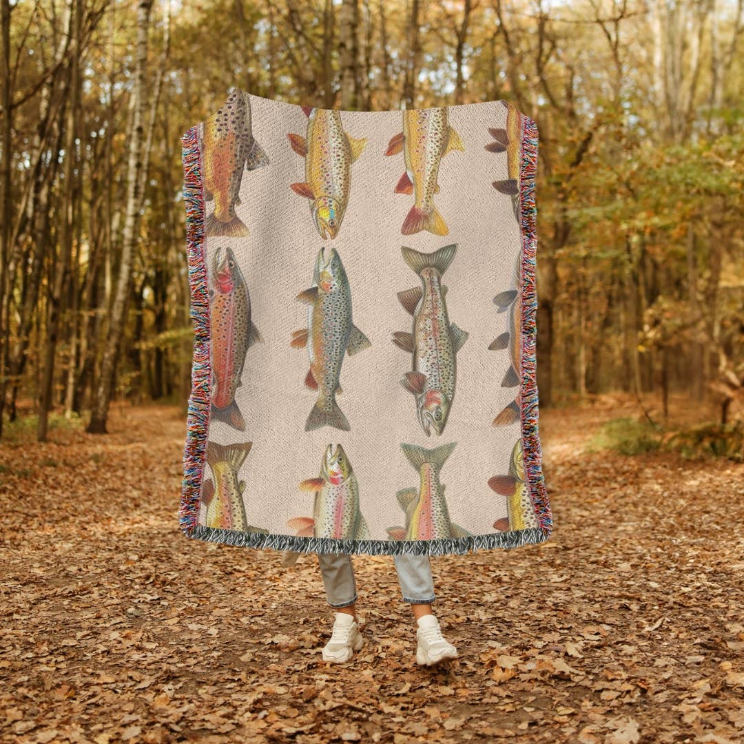 LAKE HOUSE WOVEN BLANKET - RAINBOW TROUT