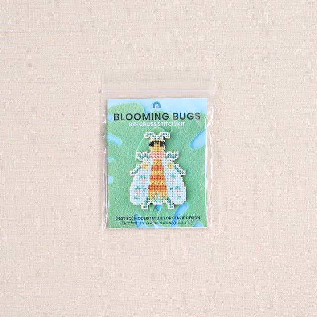 BLOOMING BUGS BEE CROSS STITCH KIT