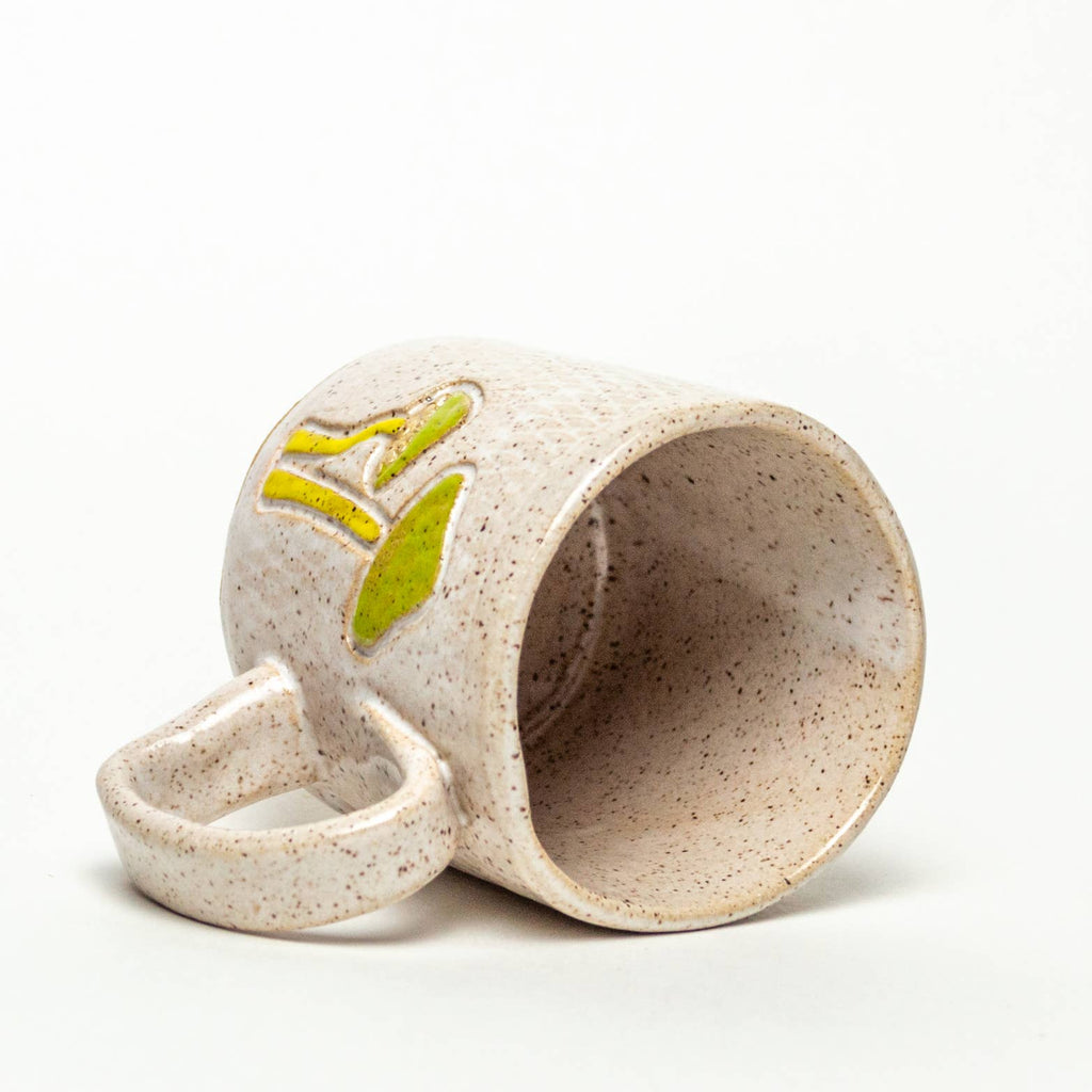 PARROT MUSHROOM DESIGN HANDMADE CERAMIC MUG