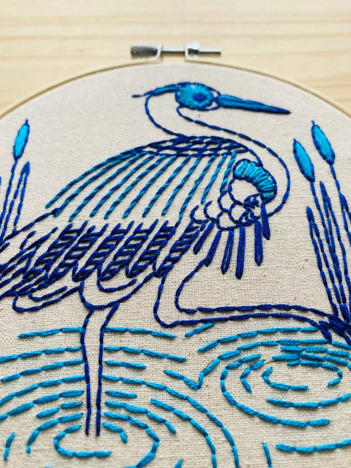 BLUE HERON EMBROIDERY KIT