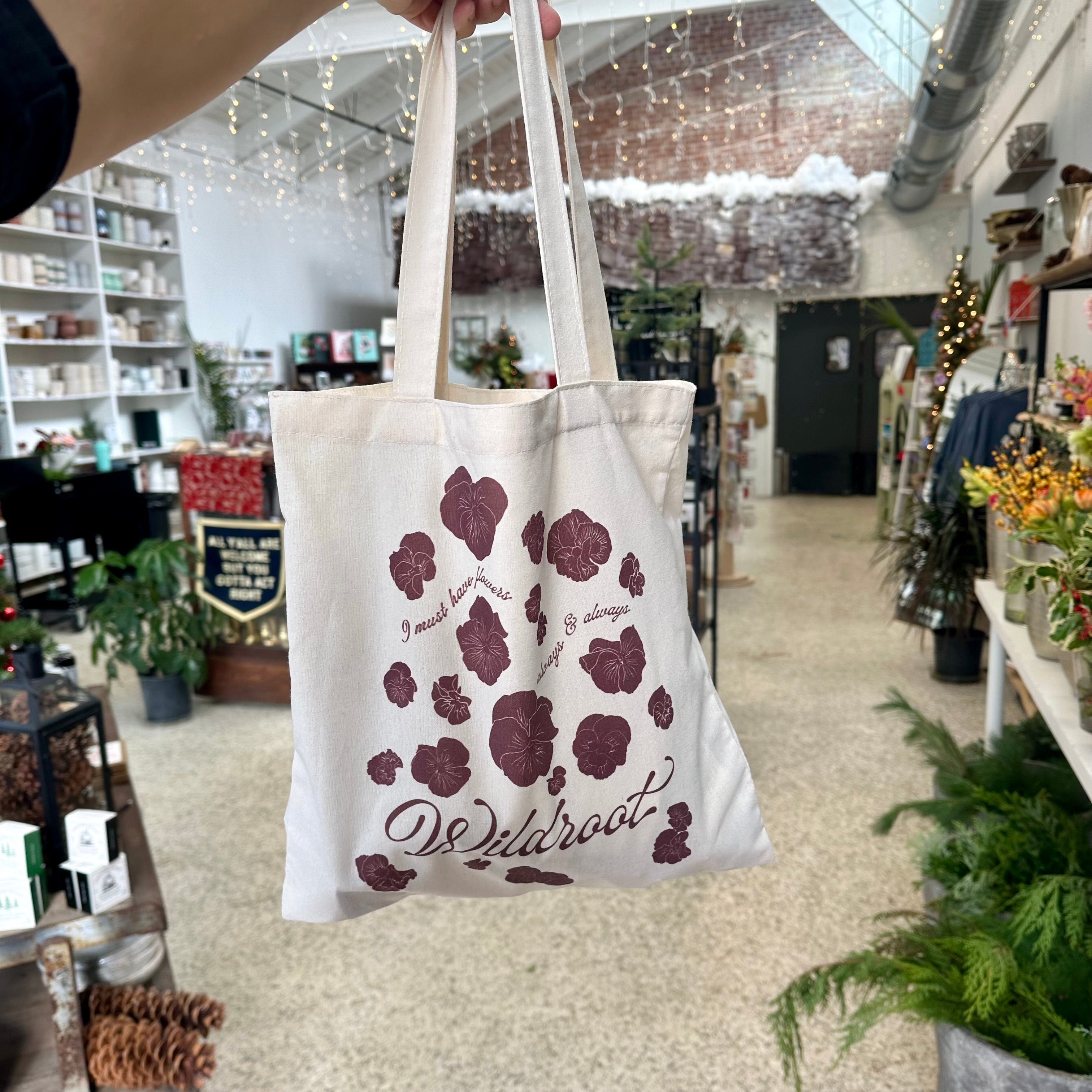 WILDROOT FLORAL TOTE