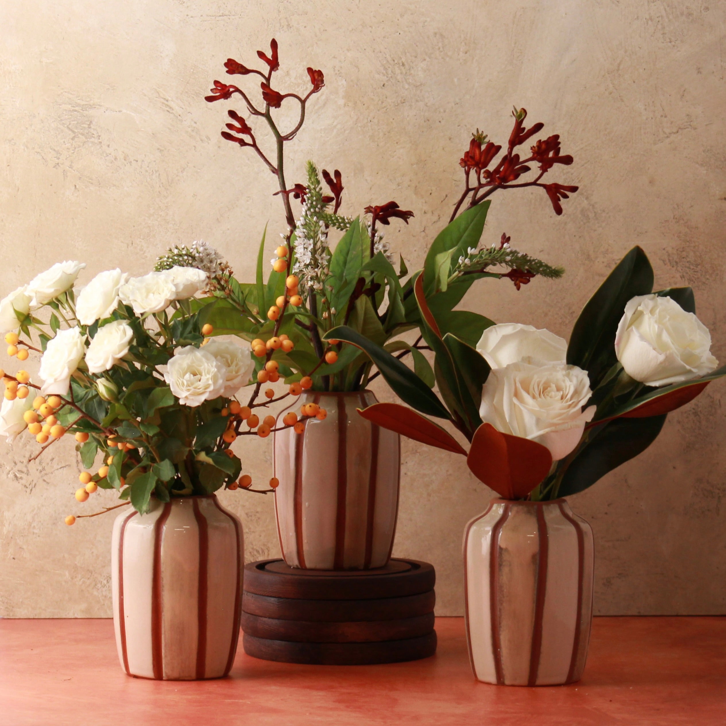 THANKSGIVING BUD VASE TRIO
