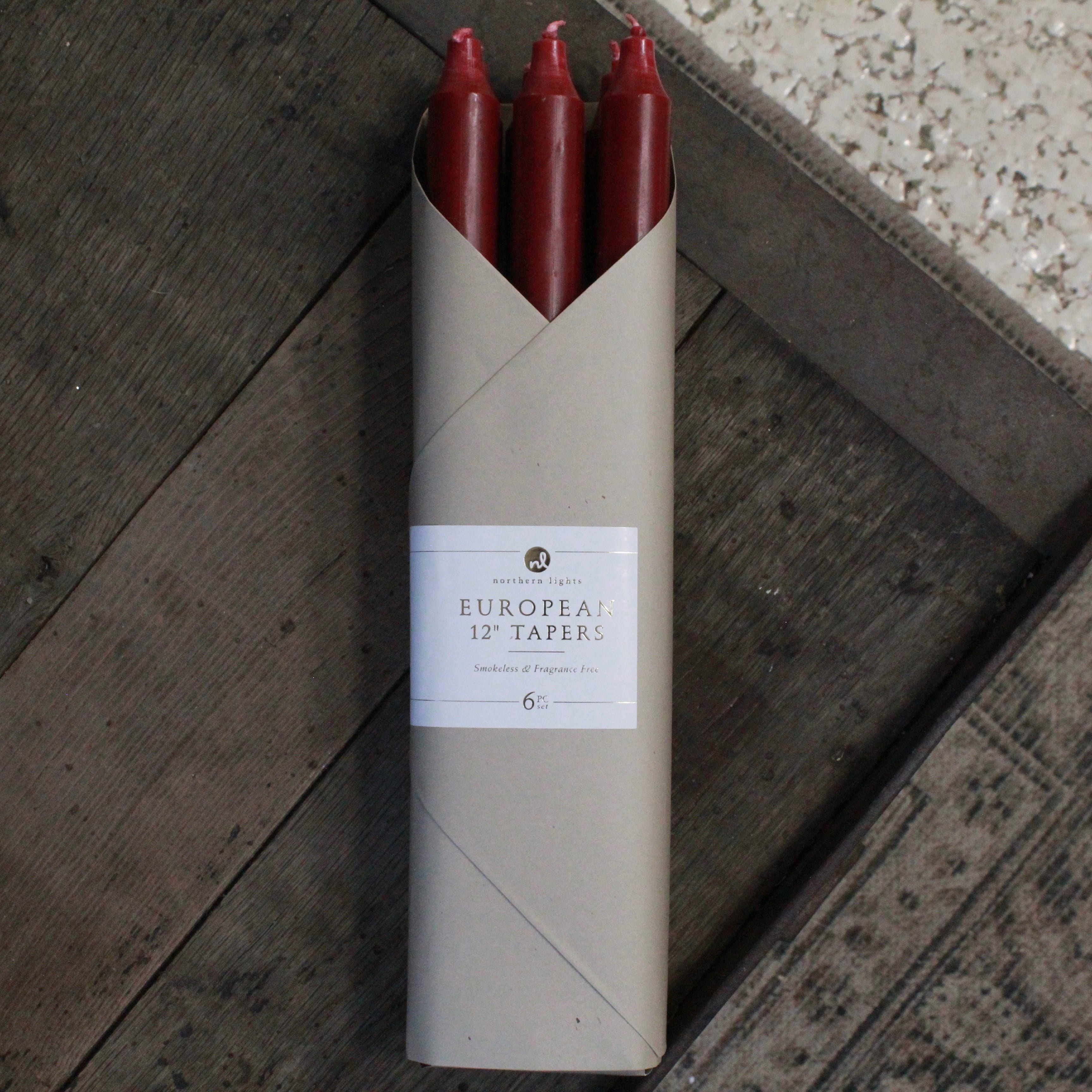 12" TAPER CANDLES - 6 PIECE SET
