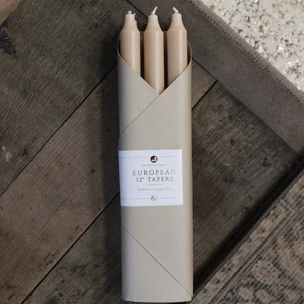 12" TAPER CANDLES - 6 PIECE SET