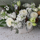 WHITE WINTER CENTERPIECE