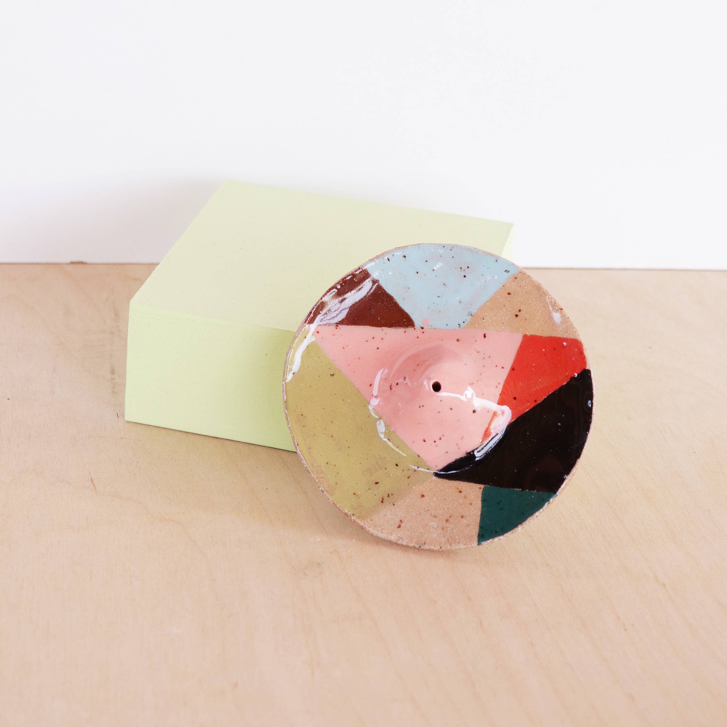 PATCHWORK CERAMIC INCENSE HOLDER
