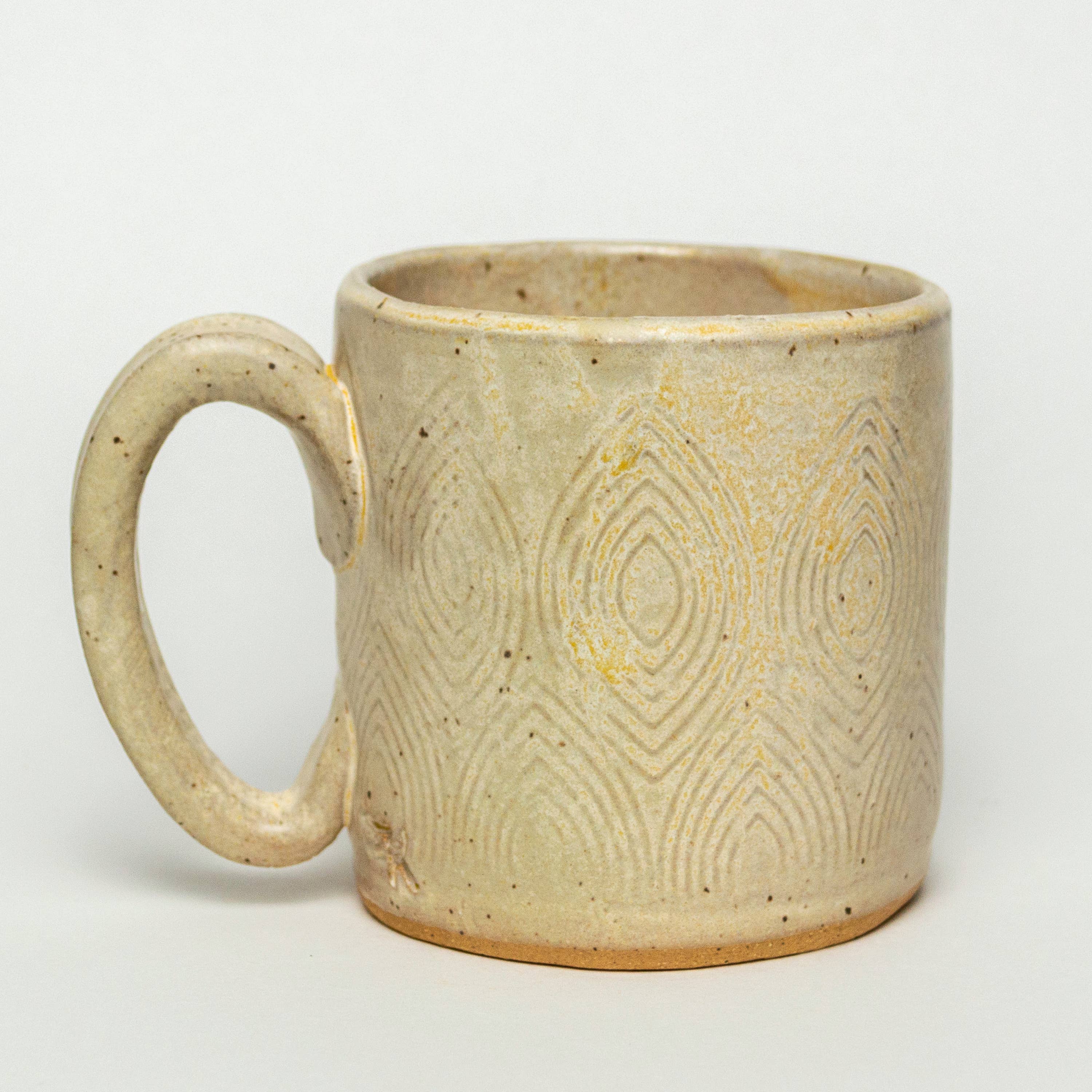 ORANGE CONE FLOWER HANDMADE CERAMIC MUG