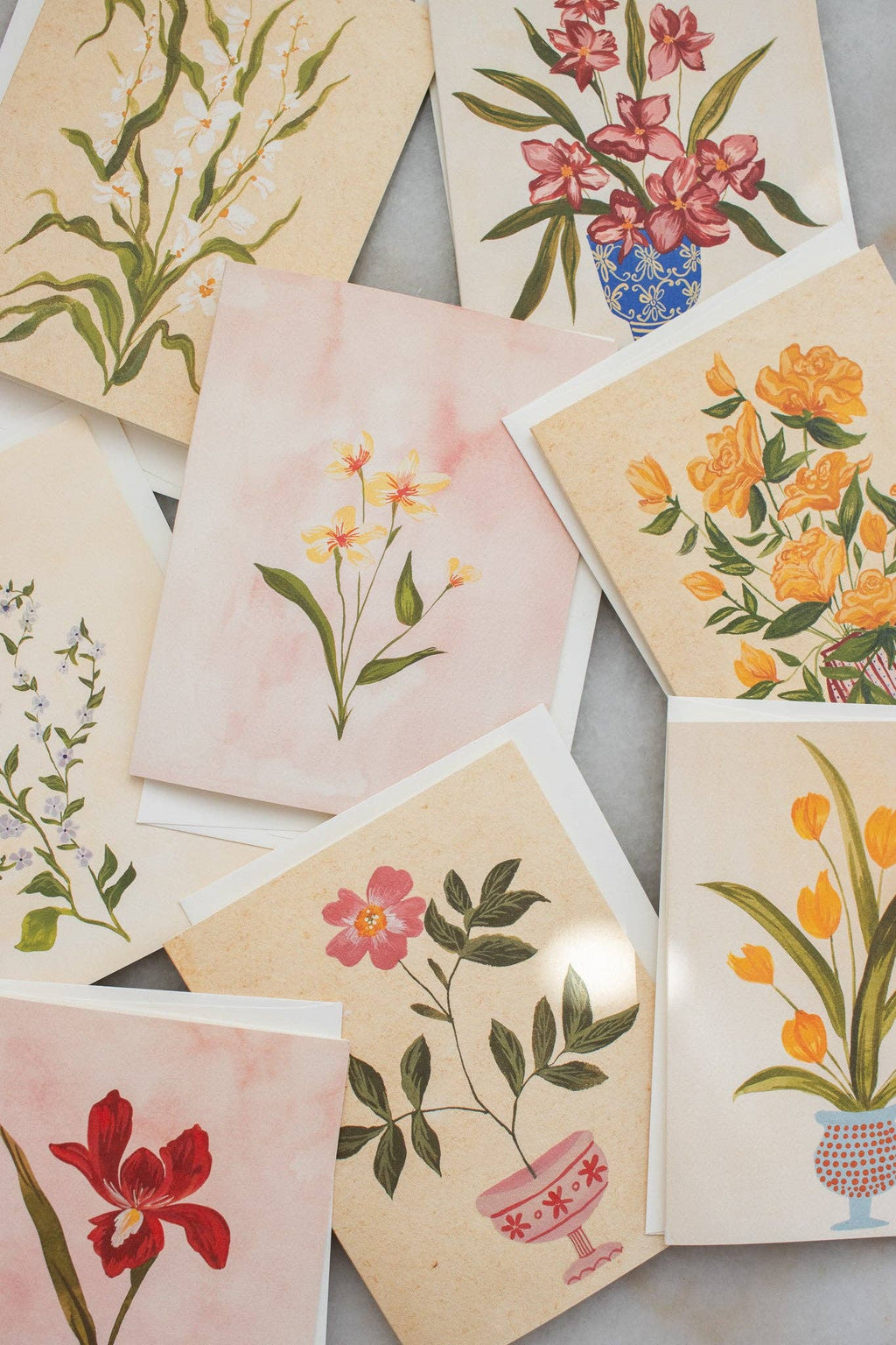 BOXED SET OF 8 MIXED FLORAL CARDS