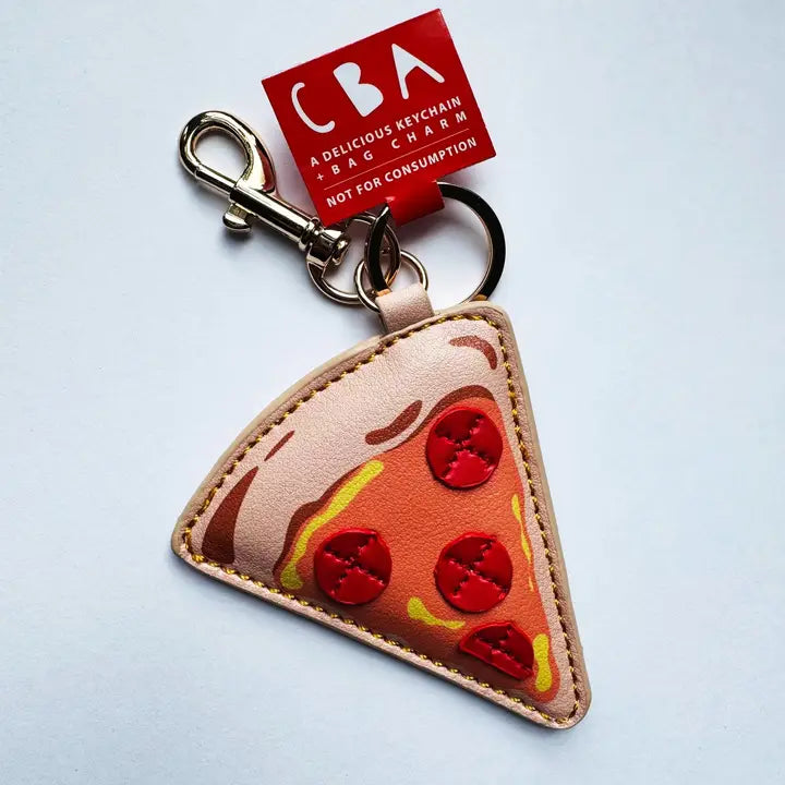 PIZZA BAG CHARM + KEYCHAIN