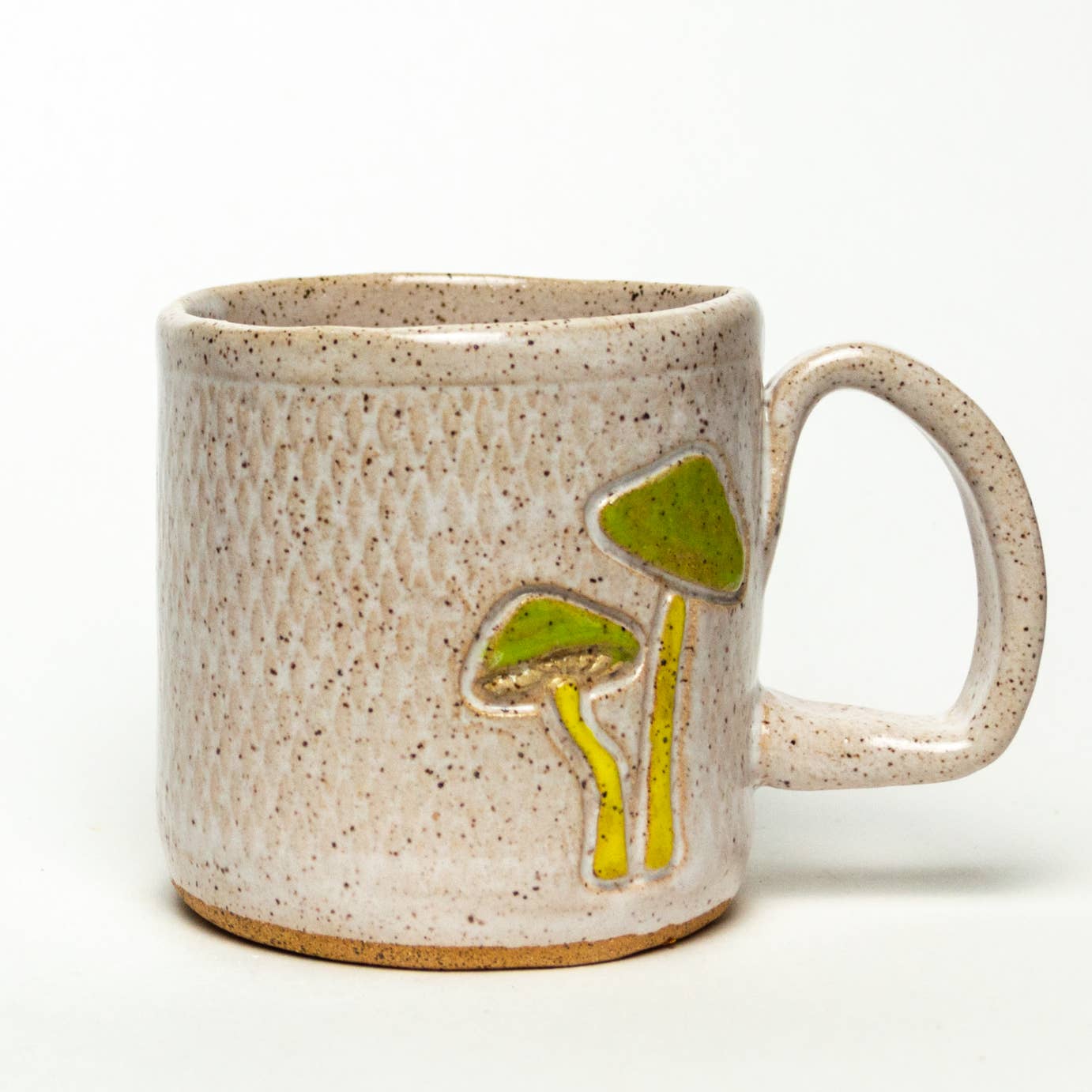 PARROT MUSHROOM DESIGN HANDMADE CERAMIC MUG