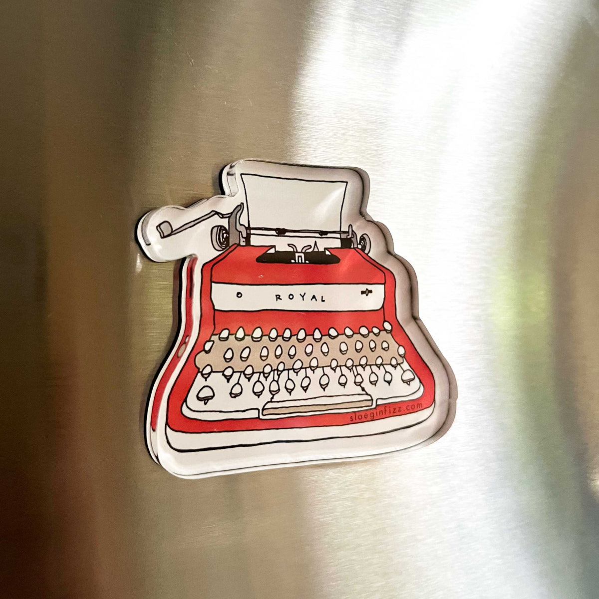 RED ROYAL TYPEWRITER REFRIGERATOR MAGNET