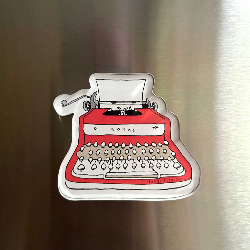 RED ROYAL TYPEWRITER REFRIGERATOR MAGNET