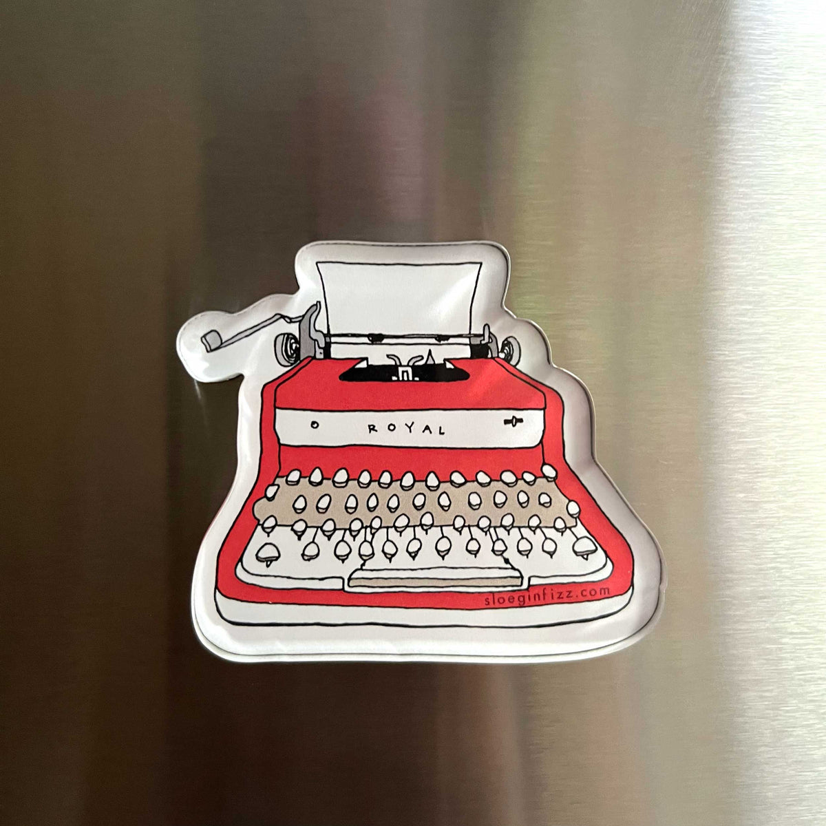 RED ROYAL TYPEWRITER REFRIGERATOR MAGNET