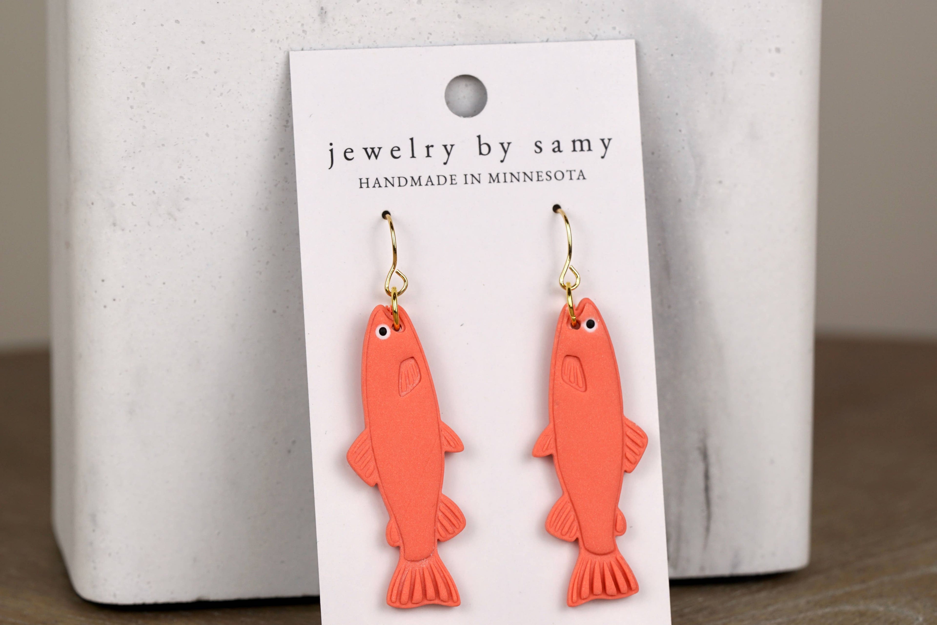 WALLEYE TROUT FISH EARRINGS