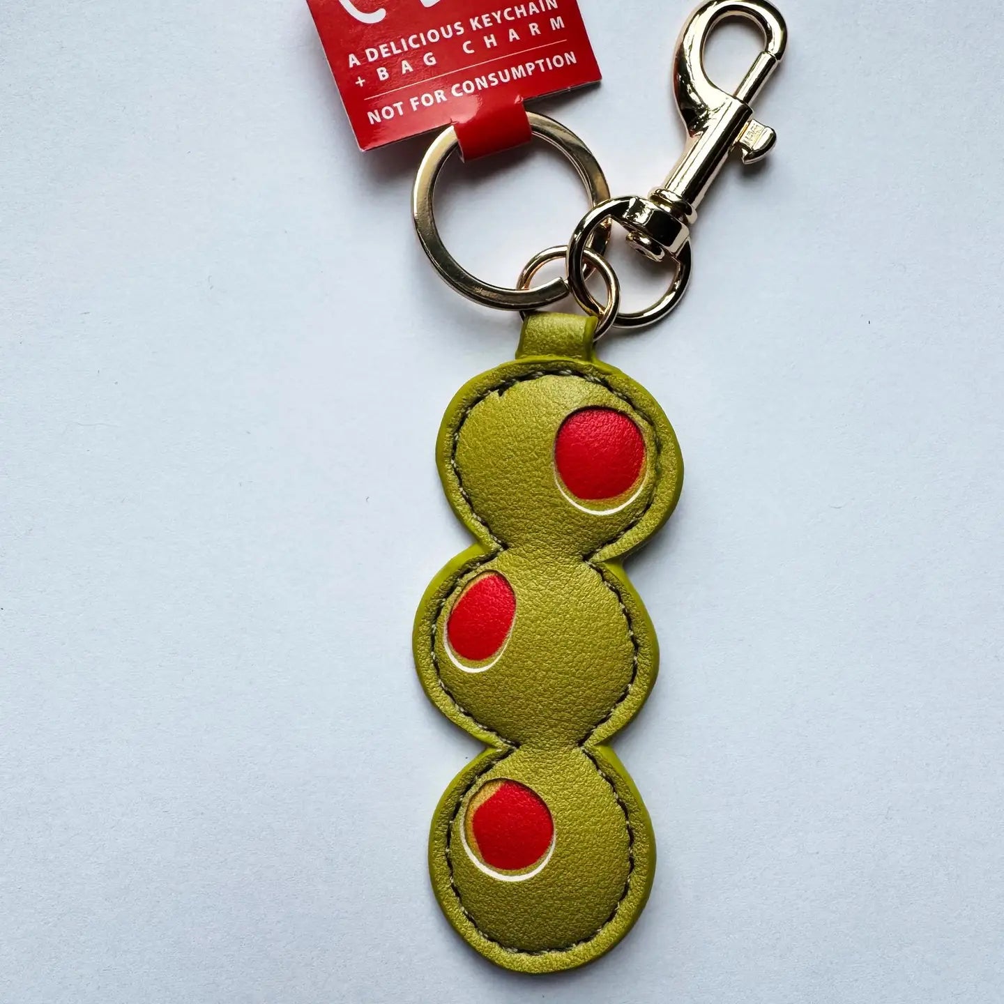 OLIVE BAG CHARM + KEYCHAIN