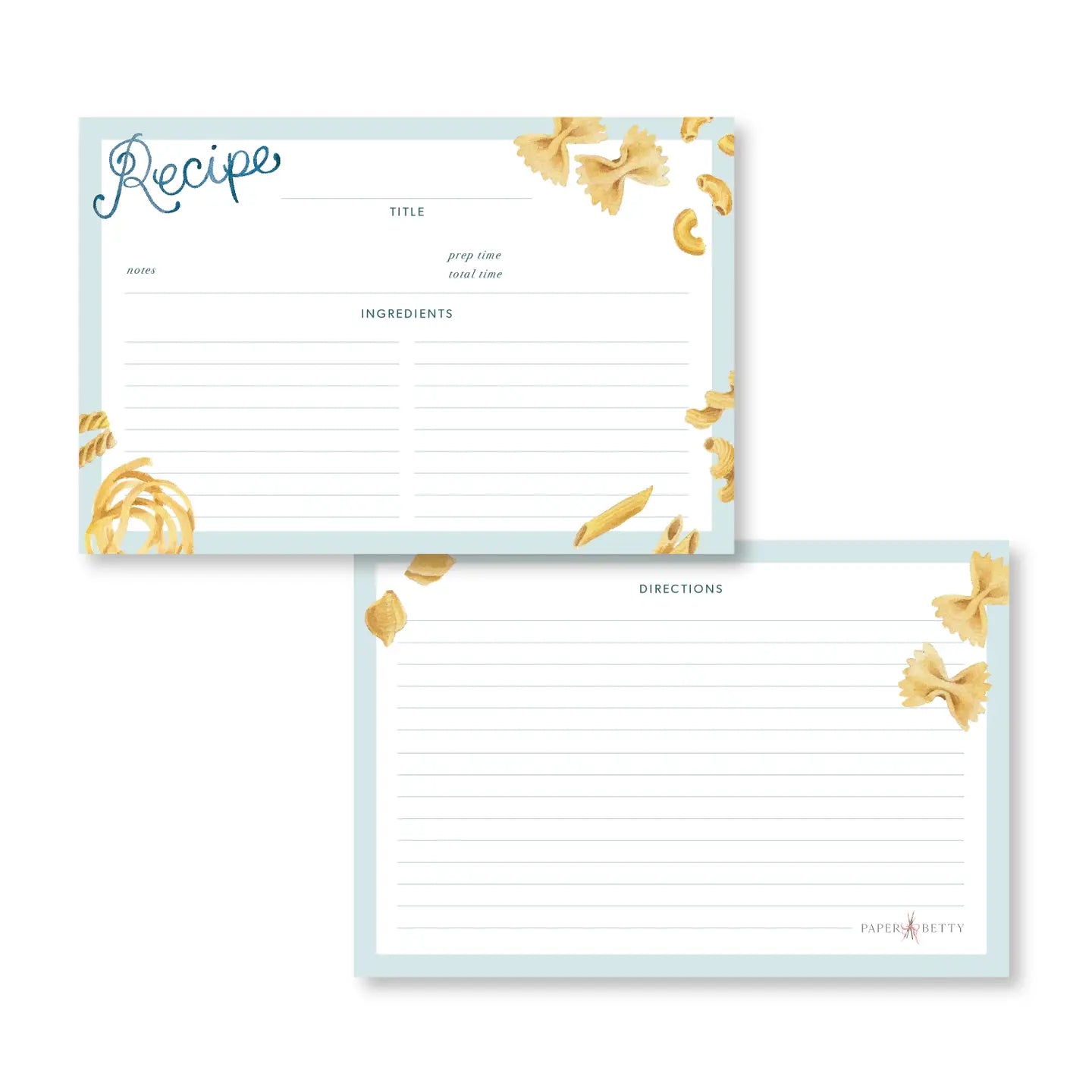RECIPE CARDS