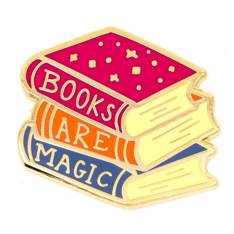 BOOKS ARE MAGIC PIN