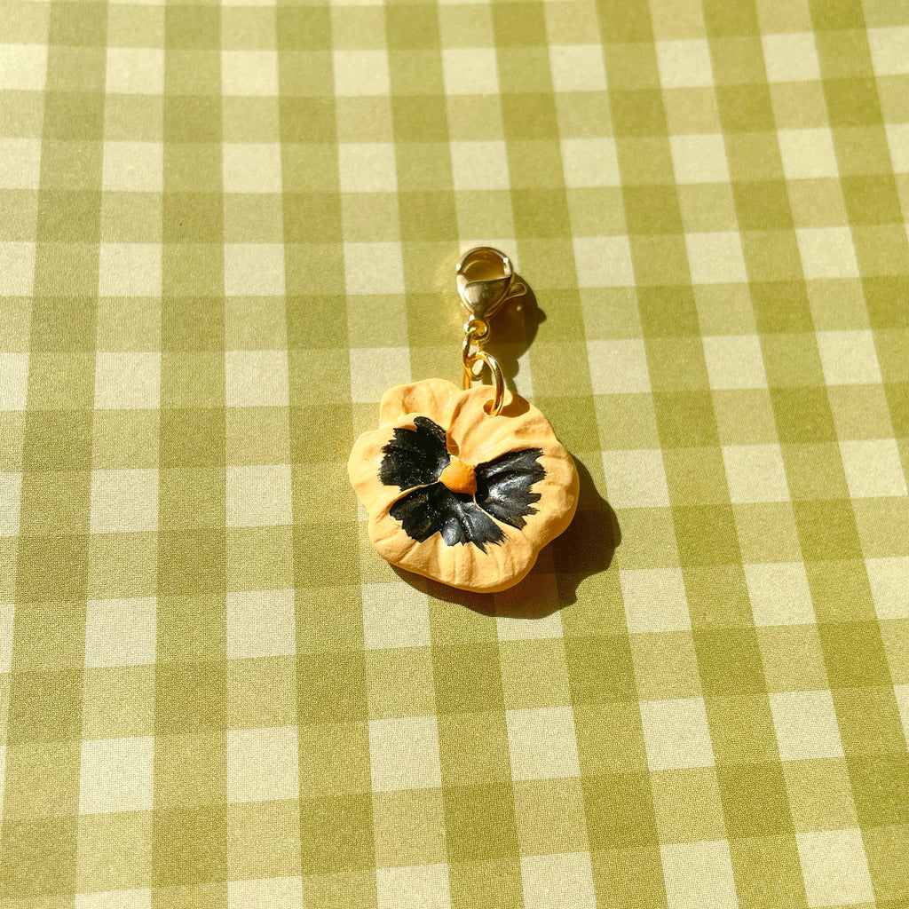 BAG CHARM: YELLOW PANSY